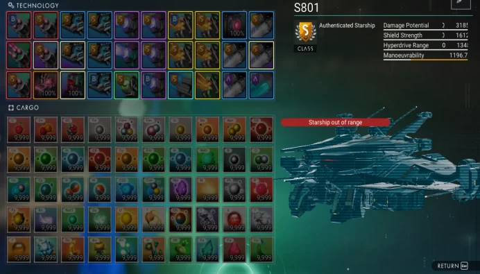 [STEAM] No Man's Sky Account | Randomly 3 Level S Spaceships +1 Level S Weapon +1 Level S Cargo Ship | Novice Recommendation | Full Access