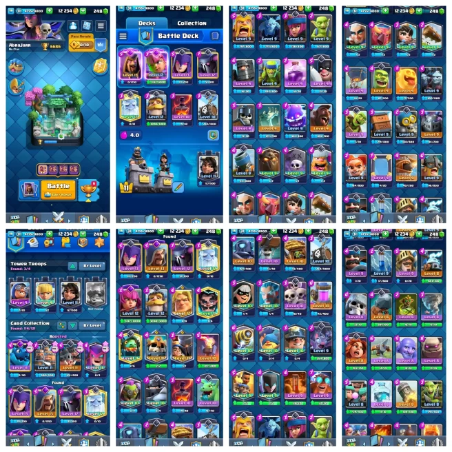 R44【KT 11_LVL 31】4 EVO CARD◈2 CARD LVL 13◈114/121 CARD FOUND◈16 EMOTE◈6.6K TROPHY◈NC FREE
