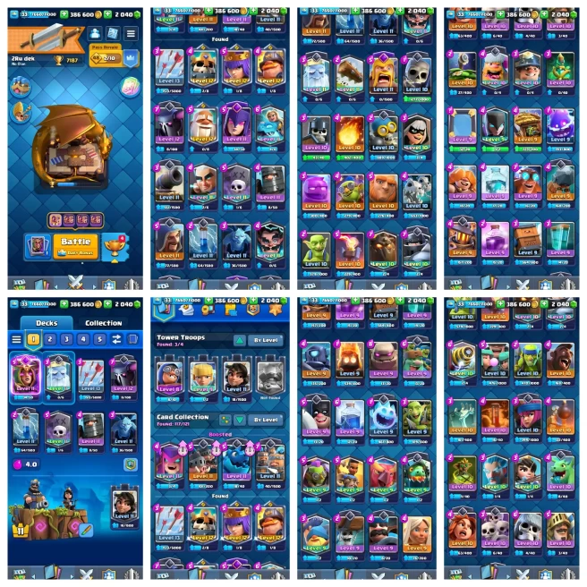R51【CR+COC】【KT 11_LVL 33】2 EVO CARD◈7.1K TROPHY◈386K GOLD◈2K GEMS◈15 EMOTE◈2 EVO SHARD◈NC FREE BOTH【TH 12◈HERO: 50,50,20◈4 EPIC◈BH 6】