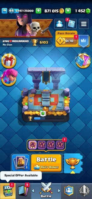 Clashroyall (Android/iOS) KT 14 -lvl 44 -Cards 114 /120 - Max Card 15 / Lvl 13 Card 5 / Emote 56 / Tower skin 4/evo card 4/Fast delivery