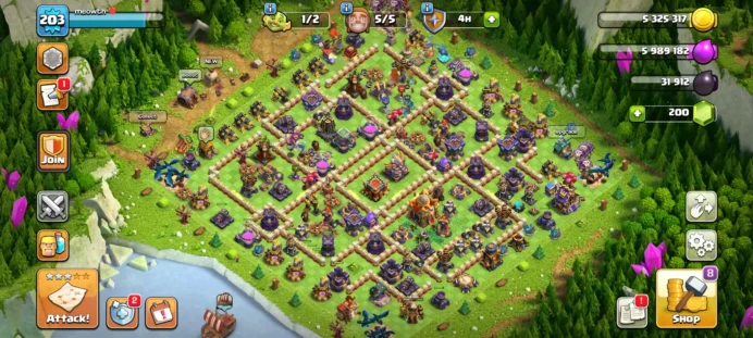 MAX WALLS | HIGH DEFENSE | 4 HIGH EPIC EQUIPMENT | 4 MAX PETS | BEST OFFER 100% SECURED WAR STARS MAGIC ITEMS EQUIPMENT EPIC HERO SKIN GEMS