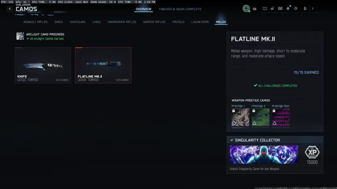  BO7  |  30x Singularity Camo  |  450+ Camos |  Level 55   |  20+ Operators |  Full Access |  Linkable to Steam / Battle.net / PSN / Xbox 