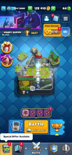 Clash royal (Android/iOS) KT 9 - lvl 25 - Cards61 /120 - Max Card 0 _lvl 11 card 1 /Emote 10 / skin tower 2 /Fast delivery/Cheap sale