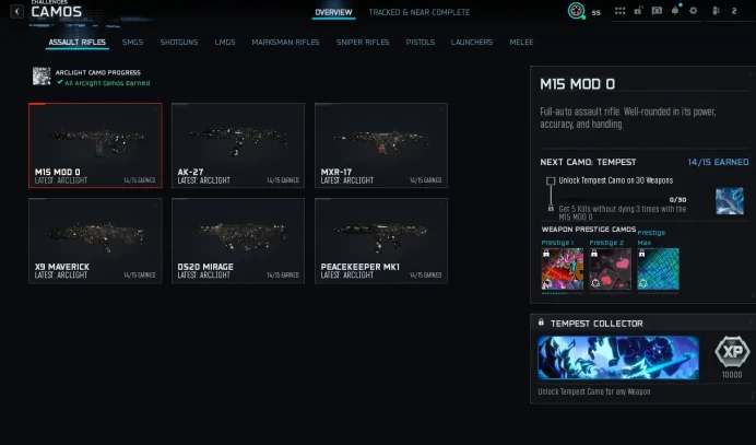 | B07| 6x Arclight Camos | 100+ Total Camos | Multi-Platform Linkable to Steam | Battle.net | Xbox | PSN | PC| Instant Access