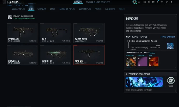 | B07| 6x Arclight Camos | 100+ Total Camos | Multi-Platform Linkable to Steam | Battle.net | Xbox | PSN | PC| Instant Access