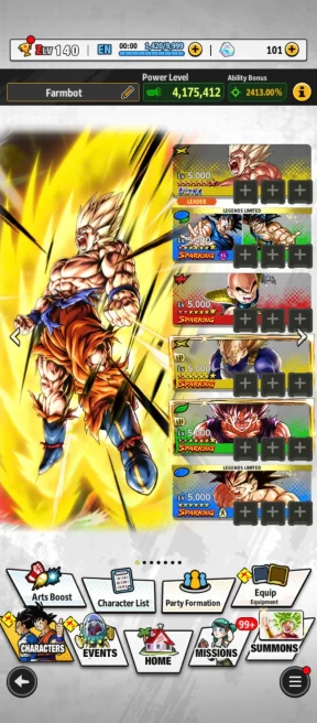 M2-IOS+Android-UL SS Goku Full Red Star+Goku and Bardock Red Star+Namek Goku+Soul+Event Farm CC