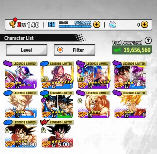 M6-IOS+Android-3 UL(SS Goku Full Red Star+Frieza)+Goku Saga+Goku and Bardock+Namek Goku+Goku and Frieza+Buu Kid Zenkai+Soul+Event Farm CC
