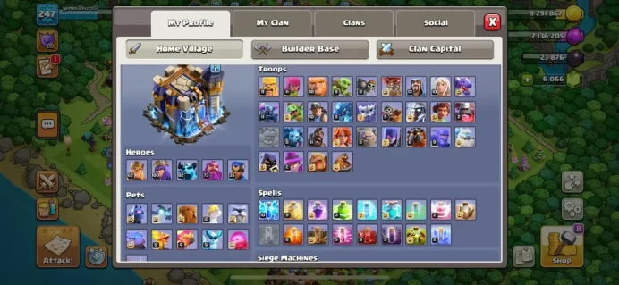TH 18 , FULL EQUIPMENT EPIC , FULL MEDALS & MAGIC, 6K GEMS , BEST PRICE , SUPER SAFE , (98)