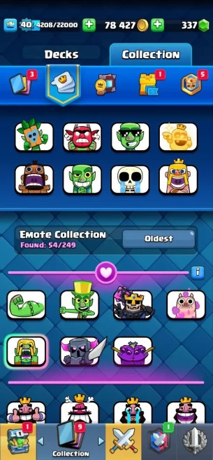 Clash royal (Android/iOS) KT 13 - lvl 40 - Cards110 /121/ Max Card 9 / lvl 13/1 Emote 54 / skin tower 3 /Fast delivery/Cheap sale