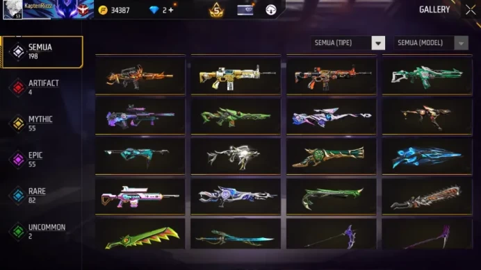 Indonesia|4 EVO Gun|M1887 Sand Storm, Emerald Power, AWM Bamboo Warrior, etc|Vault 198 + Bundle 79|Log Google|Check SS(FF1234)