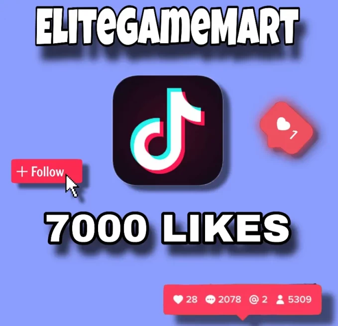 7.000 Likes Directly to your tiktok Post | 30-50 min Delivery |