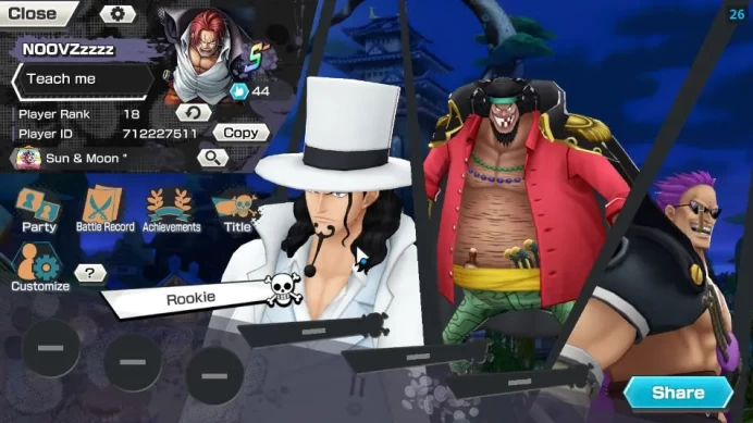 Global| 9 META EX|TEF Luffy,Divine Depart Shanks,FR Shanks,King Pirates Gold D Roger Etc|Rank 18|Log Bandai|Check SS(OPBR1238)