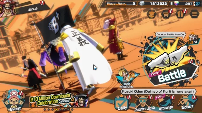 Global| 5 META EX|King Pirates Gol D Roger,Sword Kizaru Borsalino,Onigas Roronoa Zoro,Etc|Rank 9|Log Bandai|Check SS(OPBR1260)