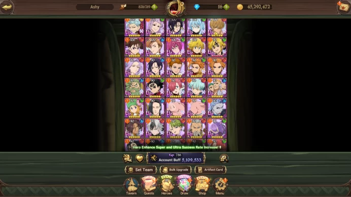 Asia|5.1 CC|3LR + 6UR + Many Collab|Rimuru,Albedo 3/6,Escanor,Elimeli 4/6,Lancelot 5/6,Thor 3/6,Sabunak 3/6|Code Only(SDS2608)