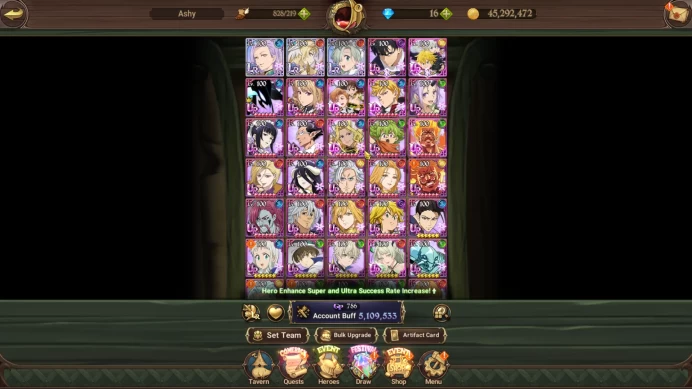 Asia|5.1 CC|3LR + 6UR + Many Collab|Rimuru,Albedo 3/6,Escanor,Elimeli 4/6,Lancelot 5/6,Thor 3/6,Sabunak 3/6|Code Only(SDS2608)