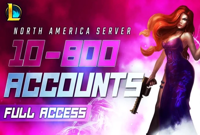 NA | 10-800 SKINS FULL ACCESS LEAGUE OF LEGENDS ACCOUNTS