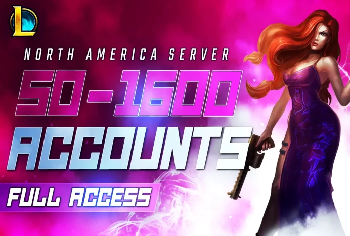 NA | 50-1600 SKINS FULL ACCESS LEAGUE OF LEGENDS ACCOUNTS
