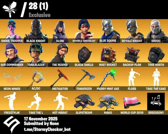 ´97 Skins | OG Ghoul Trooper | Black Knight | Glow | Merry Mint Axe | Twitch Prime Packs | Full S3