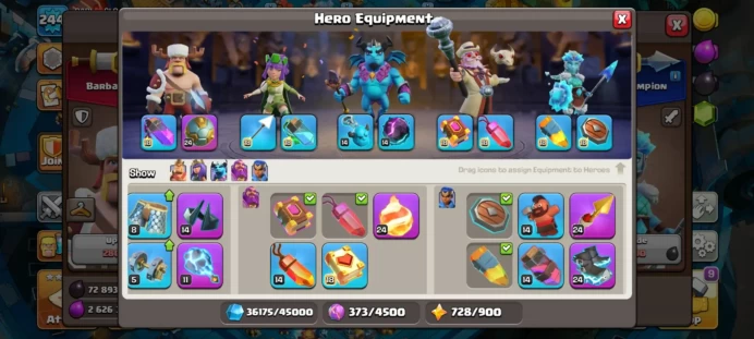99% MAX TH 15 | MAX EQUIPMENT HIGH EPICS | 3848 WAR STARS | RARE LEVEL 244 | MAX WALLS