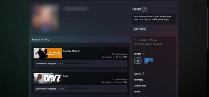 <<FACEIT>>_Last Online 10 year ago _<45 Days Warranty!!!>_ Bloodhound Challenge Coin, 10Y _NO VAC_5Y, Loyalty , Global Offensive Badge_85 hrs `