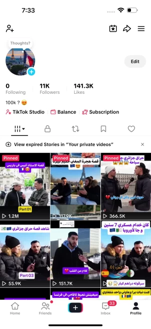 100% Monetized French Account Creativity Program (Active) | 11k Real Followers & 141k Likes | Real Screenshots + Full Access + Good Standing