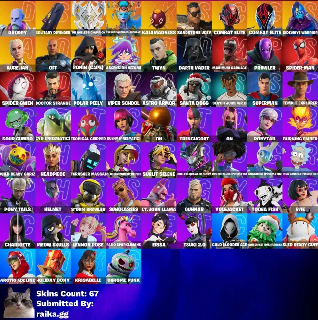 [3in1] / Instant • FN (ALL PLATFORMS) • [67 skins + 1300 VB] • Mail • Warranty • Inactive • 2 Gifts • All information inside