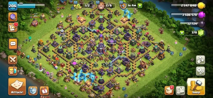  Th 15 very good lvl 206/ hero 82- 81 - 55 - 57 - 30 3 Skin hero