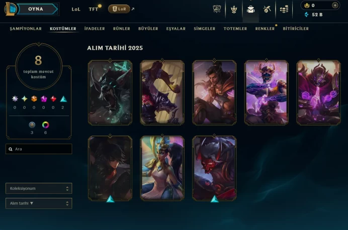 [EUW] Season 15 | Silver 3 %61.4 WR (ADC) | 8 Skins | 52K BE | Honor 2 | 36 Champs | CHANGEABLE E-MAIL Wins: 27 Losses: 17