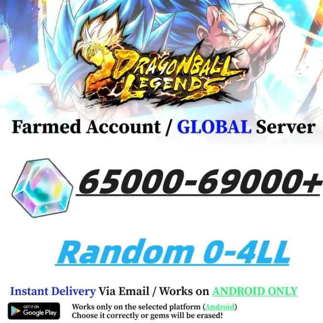 GLOBAL//[Android only] 65000-69000+Chrono Crystal】+Random 0-4LL|Baidan ID | The plot has been completed | DragonBall Legends