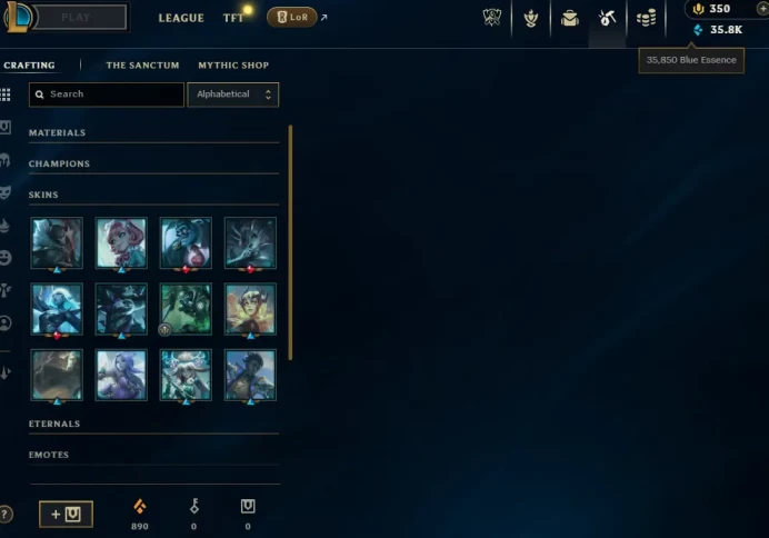  【 EUNE 】 ⸱ Silver IV  | Hand - ( leveled + Boosted  ) | Unverified  | 35850 BE  | 350 RP  | opened-Loot  |Check Description 
