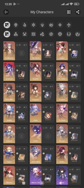 All Platform - EU - Level 70 - 47 Charcter +29 5'Star - 12 Weapons 5'Star - Beutiful Account - Code726