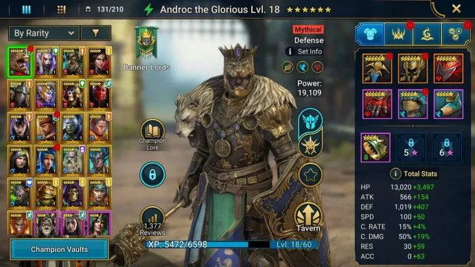 Lv15 671k Power|1 Mythical(Glorius)+20Legendary(Cybele,Magnificent,Michelangelo)59,7K Energy(RSL1096)