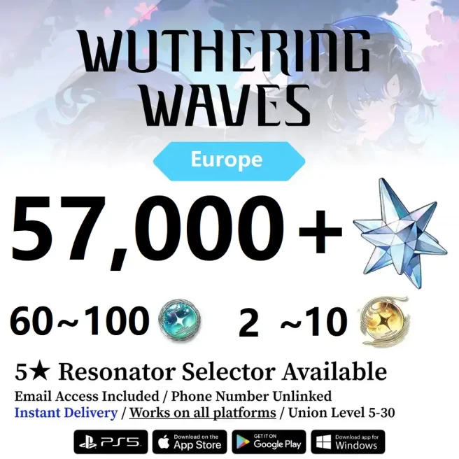 [Europe Server] Reroll Account 64000+ Astrite | 20+ Radiant Tide | 124 Lustrous Tide