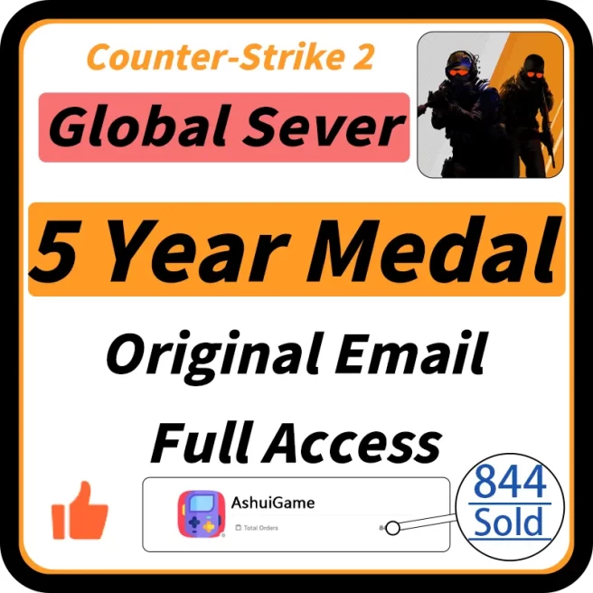 【Steam】CS2 | 2100+ hours (idled | NON PRIME) | 5 Year Medal/Coin | Full access | FaceIT Ready |  CS114