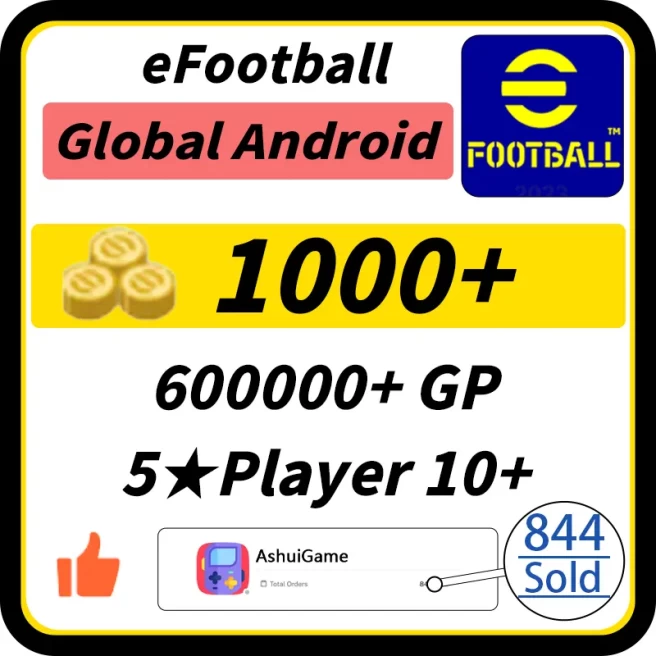 Android|1000+ Coins|5-star Player 10+|600000+ GP