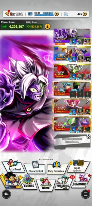ANDROID+IOS- Team Future-UL Zamasu 10S+UL Rose Goku 8S+25 LL(Goku Black 11s+Vegito 10s+2 Fusion Zamasu+GohanTrunk+Broly) Vip Equip For Team (D4)