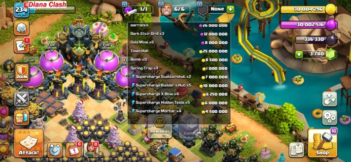 10% Off -Max Before Update-Skin Map-5 Epic Max-1 Max Training Builder-TH18-XP234-Lifetime Warranty-With TH10 Gift Account