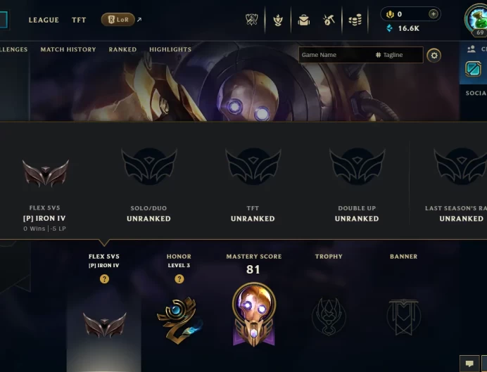 [S15 EUW] [VANGUARD SAFE IRON 4 -5LP] [WR: 0.0%] [16646 BE 30+ champs] [LIFETIME WARRANTY] [NO EMAIL ACCESS] [TAGS: unranked smurf IRON IV]