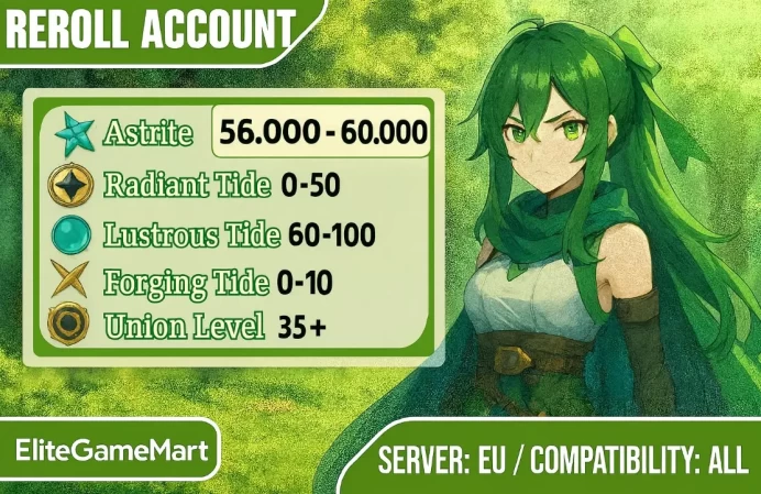 [EU] 56.000 - 60.000 Astrite | +0-30 Radiant Tide | +80-120 Lustrous Tide | 40+ Union Level | Mail Address | Instant Delivery