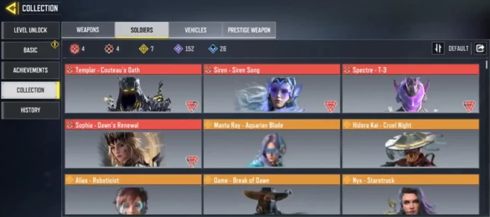 Mythic Collection Codm CODM2 Mythic Soldiers Max | 8 Mythic Weapons | 37 Legendary | 350+ Epic ...