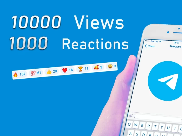 Views + Emoji-10k-10000 Views + Reactions