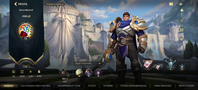 [Code 7881] Level 16 / Europe / 21 Champion / 2 Skins / Full Access