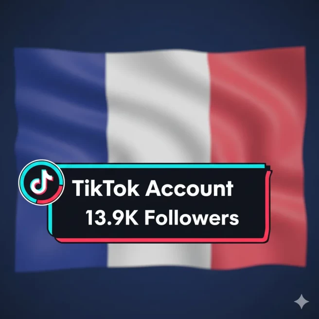 FR France| Account | TikTok Account 13.9k Real Followers 68.1k Likes Full access +Full data change