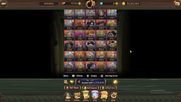 Global|2,7M CC|2 LR+4 UR+Full Collab Solev|Burnhild2/6,Elizabeth,Tristan,Lancelot,Sabunak,Thor|Code Only|(SDS2694)