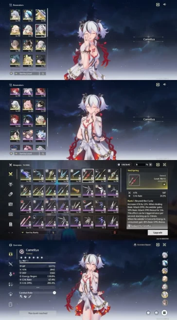 All Platform - EU - Union 80 - 27 Charcter+16 5'Star - +12 Weapons 5'Star - Beutiful Account - Code750