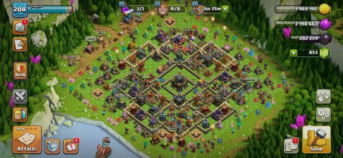 TH 17 Full Max, 12 Equipment Epic, Free Change Name, Defense Max, Wall Max, Hero High Level, 4 Hero Skin, Lifetime Warranty