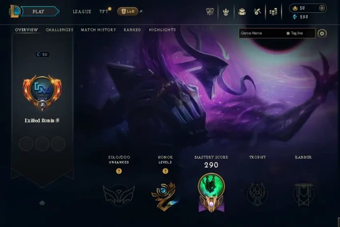 EUW UNK-68SKIN-100CHAMP-3HONOR-CHEAP