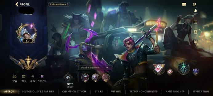 [Code 7935] Level 65 / Europe / 26 Skins + 54 Champion / Full Access