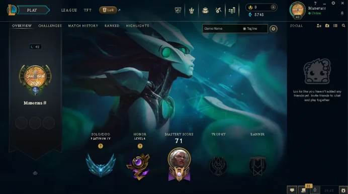 EUW / PLATIN 4(61LP) %57wr / 54 Champ / 6 Good Skins / 5.7K BE / HONOR 4 / S10 ACC / HANDMADE / 42 LVL / FULL ACCES / CHEAP