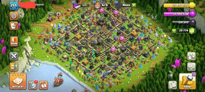 (Accounting with trees from 2012 to 2025.) (30 k gem) 100% full max Th 17 (5 hero max) Tropas max Magic item full